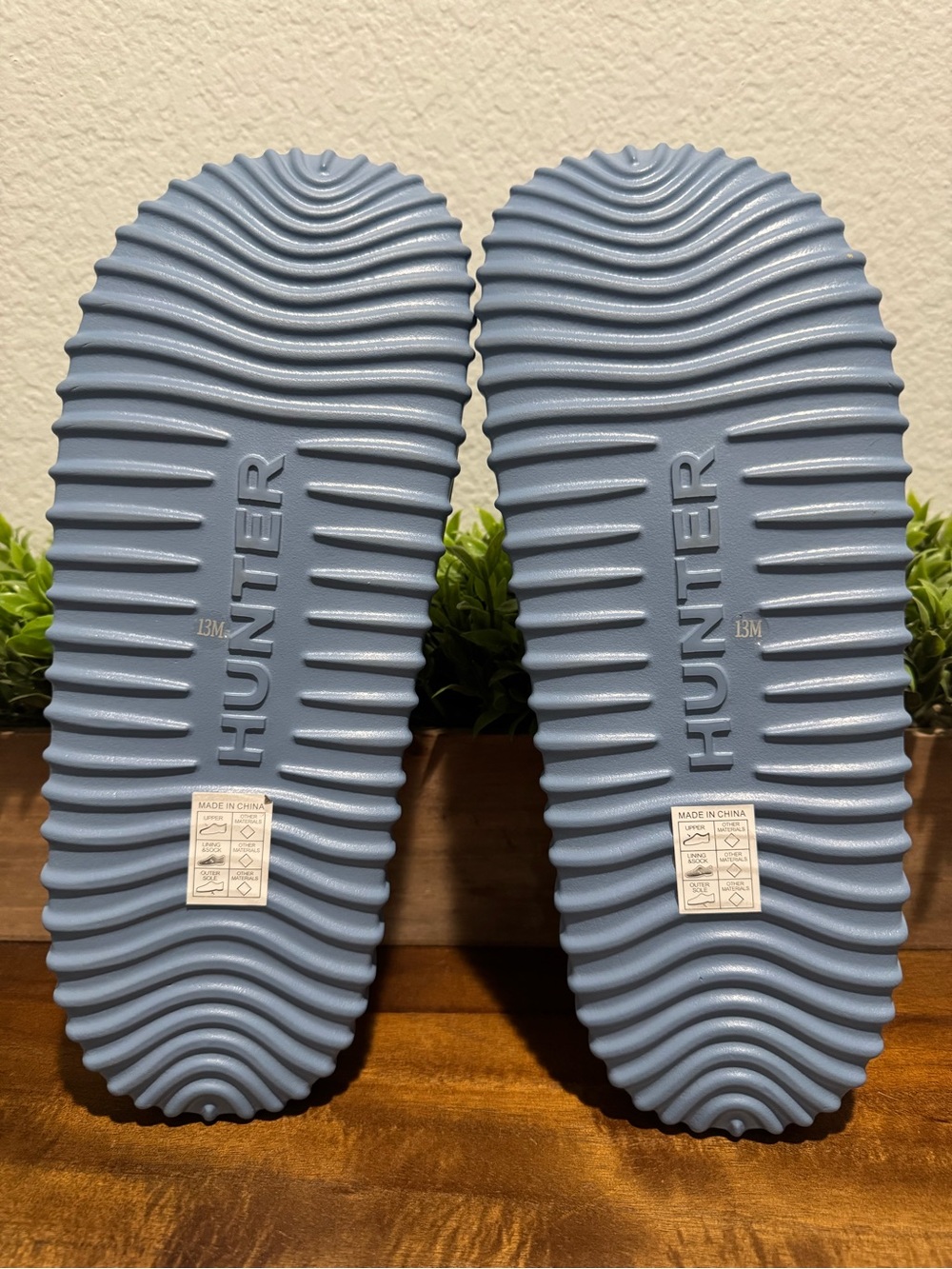 Hunter Finn Slip-On Open Toe Casual Sandals Men's US Size 13M Blue Color Slide - Picture 6 of 7